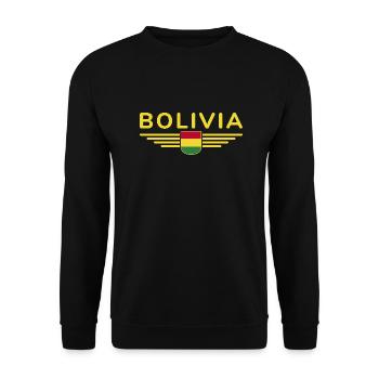 J’aime la Bolivie, T-shirt design de style élégance - Sweat-shirt Unisexe - noir - Devant - Alina (178cm) & Michal (187cm)