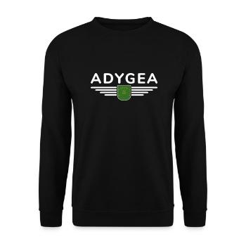 Adygea Design – Stylish for fans of the region - Unisex Sweatshirt - black - Front - Alina (178cm) & Michal (187cm)