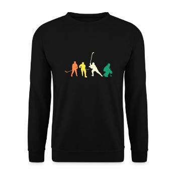Eishockeyspieler Evolution Eishockey - Unisex Pullover - Schwarz - Vorne - Alina (178cm) & Michal (187cm)