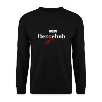 original Hessebub - Unisex Pullover - Schwarz - Vorne - Alina (178cm) & Michal (187cm)