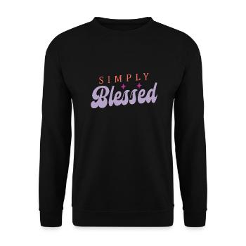 Simply - Unisex Sweatshirt - black - Front - Alina (178cm) & Michal (187cm)