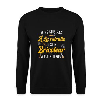 DIY Retreat - Unisex Sweatshirt - black - Front - Alina (178cm) & Michal (187cm)