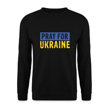Pray for Ukraine | Vectorgraphic - Unisex Pullover - Schwarz - Vorne - Alina (178cm) & Michal (187cm)