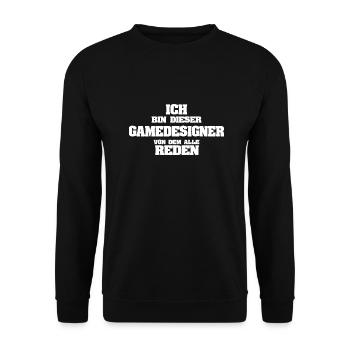 Profession Concepteur de jeux - Sweat-shirt Unisexe - noir - Devant - Alina (178cm) & Michal (187cm)