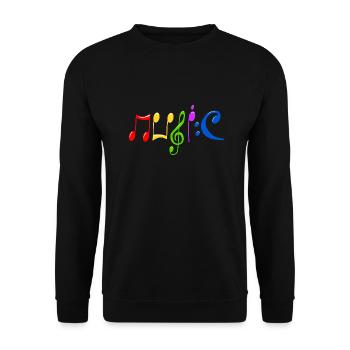 Music - Unisex Pullover - Schwarz - Vorne - Alina (178cm) & Michal (187cm)
