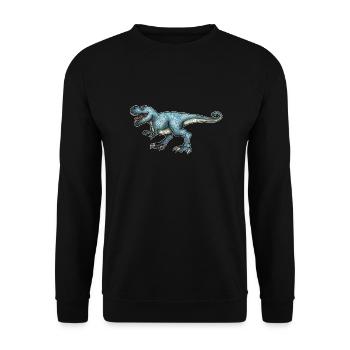 T-Rex - Unisex Pullover - Schwarz - Vorne - Alina (178cm) & Michal (187cm)
