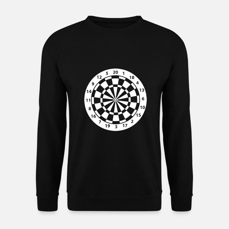 Dartboard heavy white design - Unisex Sweatshirt - black