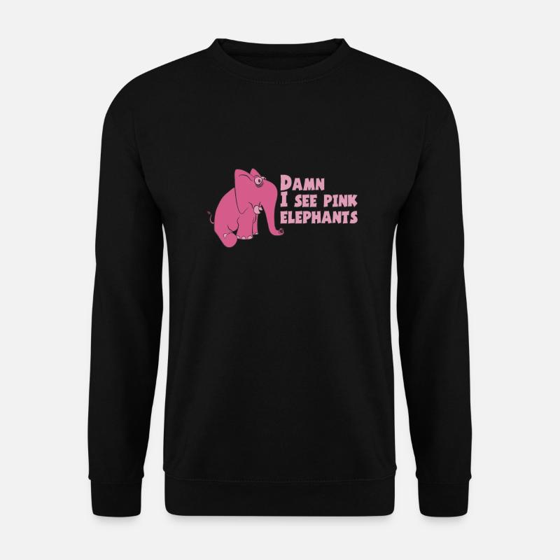 Rosa Elefant - Unisex Pullover - Schwarz