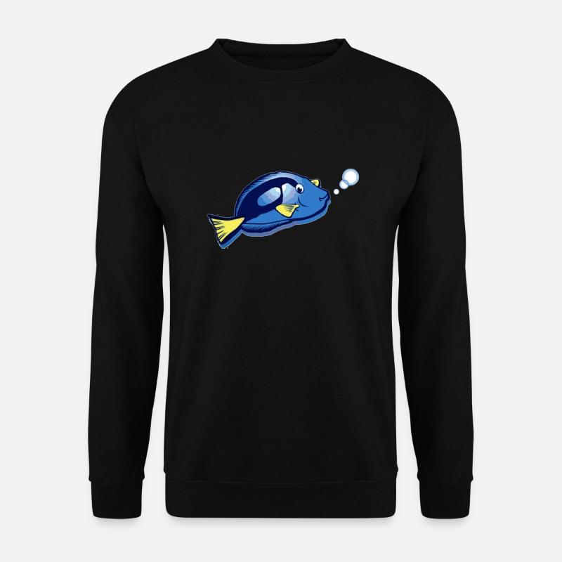 Fisch mit Blasen - Unisex Pullover - Schwarz