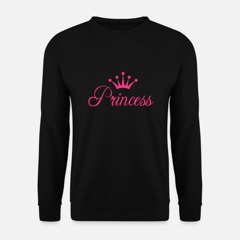 Princess with Crown - Unisex Pullover - Schwarz