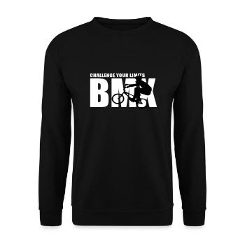 challenge your limits - Unisex Sweatshirt - black - Front - Alina (178cm) & Michal (187cm)