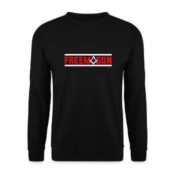 Freimaurer FREEMASON Winkel Zirkel - Unisex Pullover - Schwarz - Vorne - Alina (178cm) & Michal (187cm)