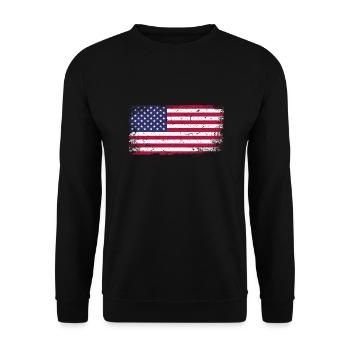 drapeau des Etats Unis - Sweat-shirt Unisexe - noir - Devant - Alina (178cm) & Michal (187cm)