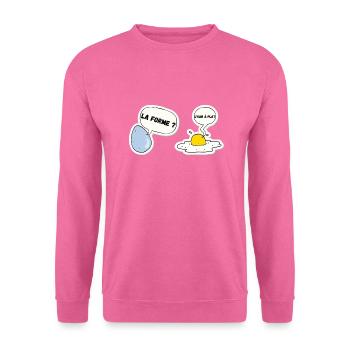 La forme des oeufs aux plats - Sweat-shirt Unisexe - rose - Devant