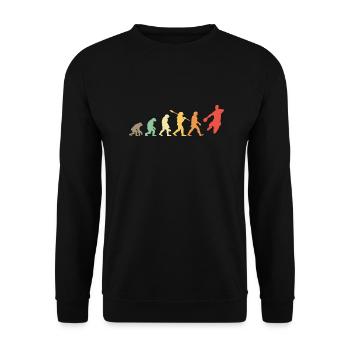Handball Évolution Cadeau Vintage Joueur handball - Sweat-shirt Unisexe - noir - Devant - Alina (178cm) & Michal (187cm)