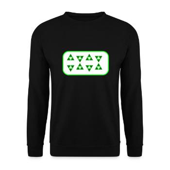 Abstract - Unisex Pullover - Schwarz - Vorne - Alina (178cm) & Michal (187cm)