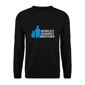 Citation Worlds okayest Brother - Sweat-shirt Unisexe - noir - Devant - Alina (178cm) & Michal (187cm)