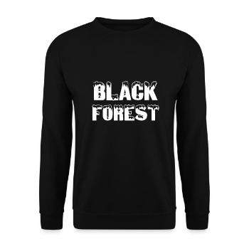 Schwarzwald | Gebirge | Wandern | Urlaub - Unisex Pullover - Schwarz - Vorne - Alina (178cm) & Michal (187cm)