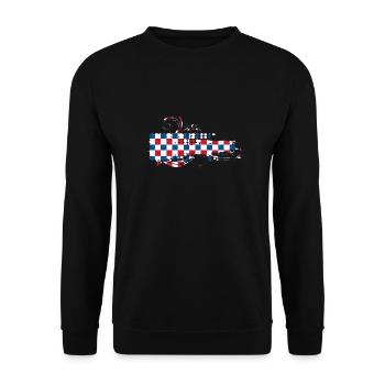 Kroatien Kroatisch Hrvatska Kroaten Kroaten Kroaten - Unisex Pullover - Schwarz - Vorne - Alina (178cm) & Michal (187cm)