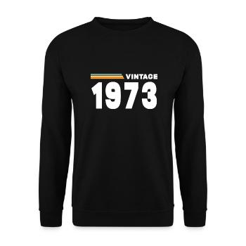 vintage 1973 - Unisex Sweatshirt - black - Front - Alina (178cm) & Michal (187cm)