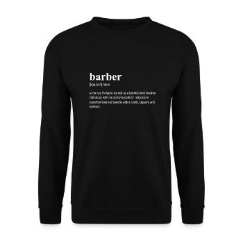 Salon de coiffure Coiffeur Coiffeur Barbier - Sweat-shirt Unisexe - noir - Devant - Alina (178cm) & Michal (187cm)