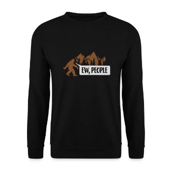 Citation ew people Bigfoot - Sweat-shirt Unisexe - noir - Devant - Alina (178cm) & Michal (187cm)
