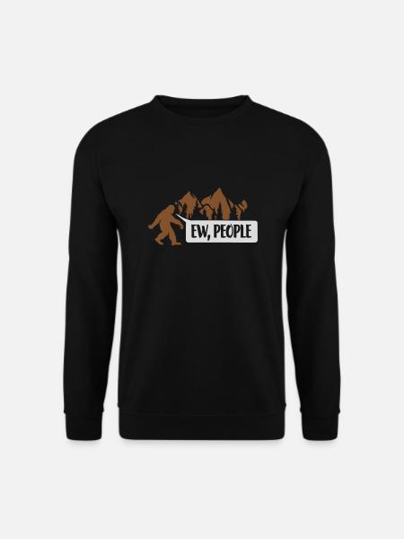 Zitat ew people Bigfoot - Unisex Pullover - Schwarz