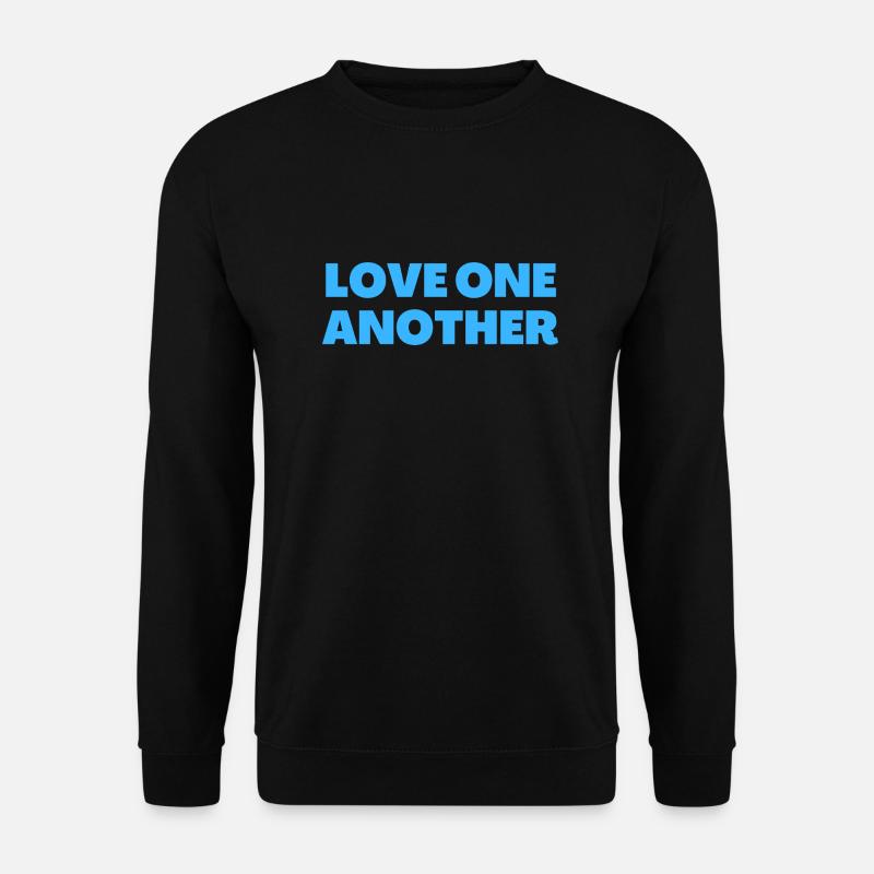 Liebt einander - Christliche Zitate - Unisex Pullover - Schwarz