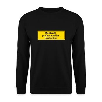 Biertrinker Bier Alkohol Geschenk Geschenkidee - Unisex Pullover - Schwarz - Vorne - Alina (178cm) & Michal (187cm)