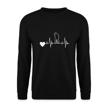 Singer Band Musicians Singing Singing Hobby Singers - Unisex Sweatshirt - black - Front - Alina (178cm) & Michal (187cm)