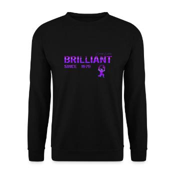 Brilliant since 1979 - Unisex Pullover - Schwarz - Vorne - Alina (178cm) & Michal (187cm)