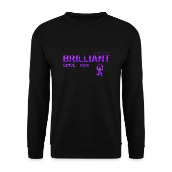 Brilliant since 1996 - Unisex Pullover - Schwarz - Vorne - Alina (178cm) & Michal (187cm)