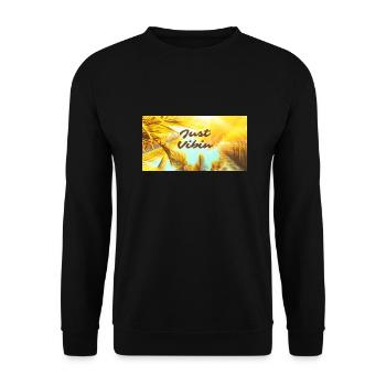 Just Vibing Outfit und Mode für Jedermann. - Unisex Pullover - Schwarz - Vorne - Alina (178cm) & Michal (187cm)