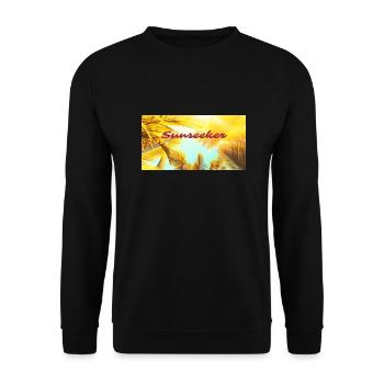 Sunseeker Outfit Urlaub Geschenkidee für Jedermann - Unisex Pullover - Schwarz - Vorne - Alina (178cm) & Michal (187cm)