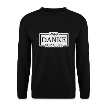 Danke für alles - Unisex Pullover - Schwarz - Vorne - Alina (178cm) & Michal (187cm)