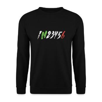 1N23456 Motorrad Gangschaltung - Adrenalin - Unisex Pullover - Schwarz - Vorne - Alina (178cm) & Michal (187cm)