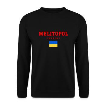 Melitopol, Ukraine - Sweat-shirt Unisexe - noir - Devant - Alina (178cm) & Michal (187cm)