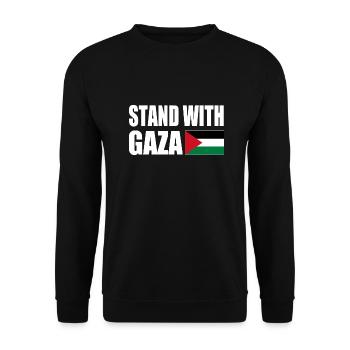 Stand with gaza - Unisex Sweatshirt - black - Front - Alina (178cm) & Michal (187cm)
