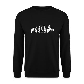 Motorcycle Motorcross Motorbike Fan Motorcyclist - Unisex Sweatshirt - black - Front - Alina (178cm) & Michal (187cm)