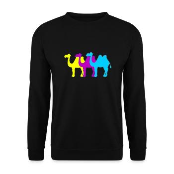 Chameaux - Sweat-shirt Unisexe - noir - Devant - Alina (178cm) & Michal (187cm)