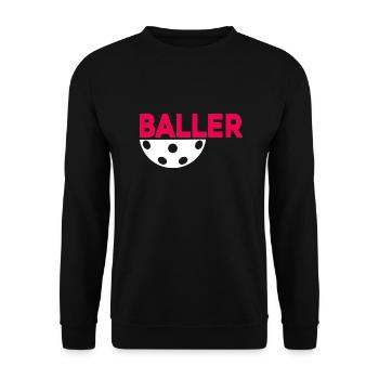 Unihockey Floorball Joueur de floorball Floorballer - Sweat-shirt Unisexe - noir - Devant - Alina (178cm) & Michal (187cm)
