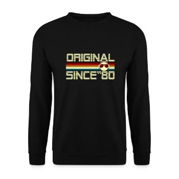 Since 80 - Sweat-shirt Unisexe - noir - Devant - Alina (178cm) & Michal (187cm)