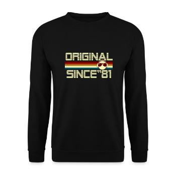 Seit 81 - Unisex Pullover - Schwarz - Vorne - Alina (178cm) & Michal (187cm)