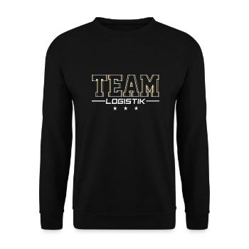 Team Logistik - Unisex Pullover - Schwarz - Vorne - Alina (178cm) & Michal (187cm)