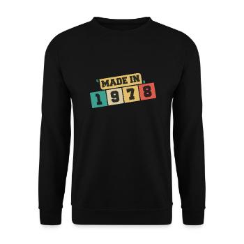 1978 Geburtstag 1978 Jahrgang 1978 Geburtstag - Unisex Pullover - Schwarz - Vorne - Alina (178cm) & Michal (187cm)