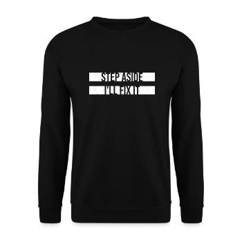 Step Aside I'll Fix It for Fixing Repairman Repair - Unisex Sweatshirt - black - Front - Alina (178cm) & Michal (187cm)