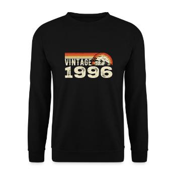 Vintage 1996 Birthday Gift 1996 Retro 1996 - Unisex Sweatshirt - black - Front - Alina (178cm) & Michal (187cm)