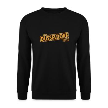 Dusseldorf - 0211 - Dialling Code - NRW - Ruhrpott - Unisex Sweatshirt - black - Front - Alina (178cm) & Michal (187cm)