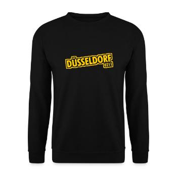 Dusseldorf - 0211 - Dialling Code - NRW - Ruhrpott - Unisex Sweatshirt - black - Front - Alina (178cm) & Michal (187cm)