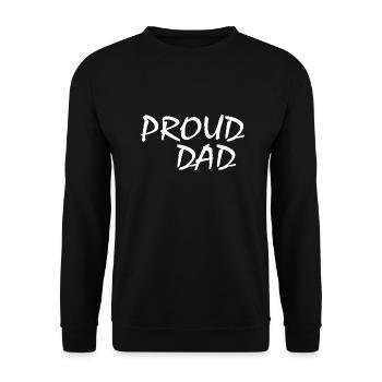 Proud dad - Unisex Sweatshirt - black - Front - Alina (178cm) & Michal (187cm)